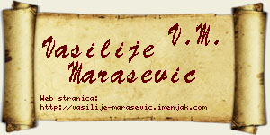 Vasilije Marašević vizit kartica